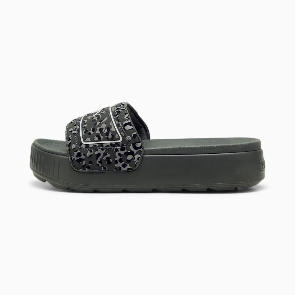 Puma Karmen Drama Slides - Mineral Gray-Stormy Slate-Black