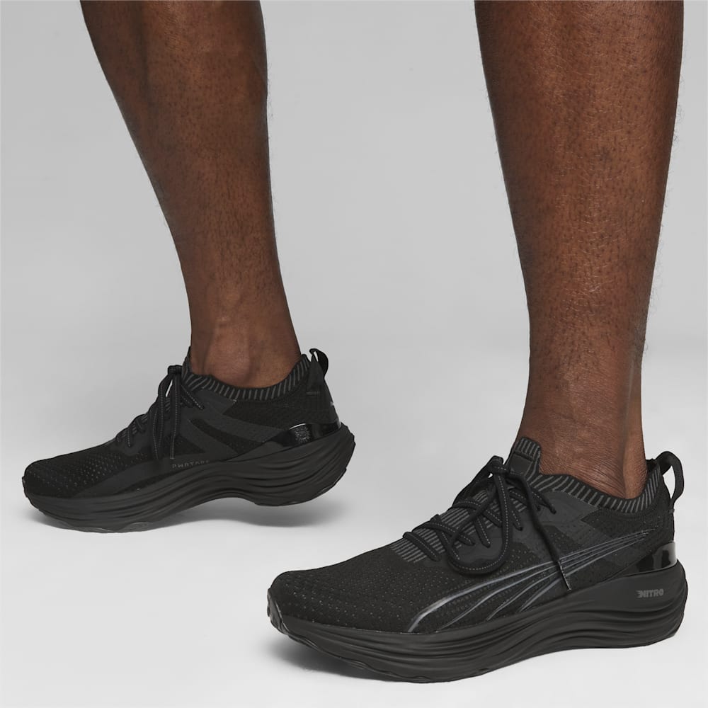 Puma ForeverRun NITRO™ Knit Running Shoes - Black-Shadow Gray