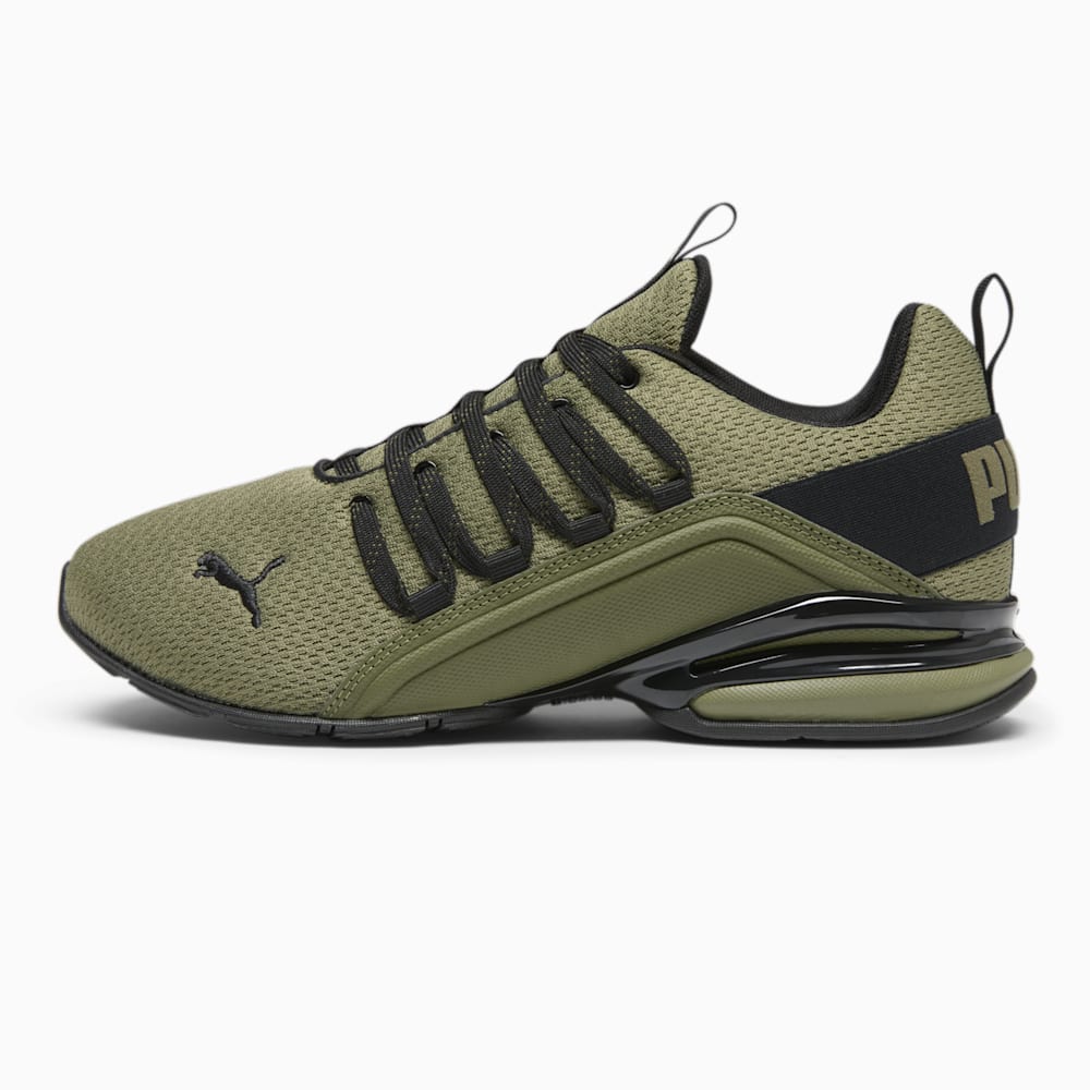 Puma Axelion Refresh Wide Running Shoes - Dark Green Moss-Black