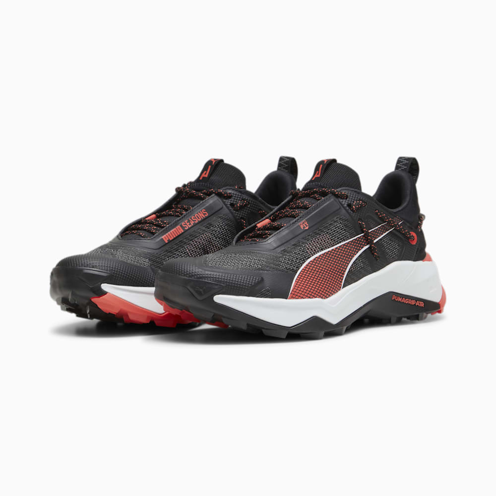 Puma SEASONS Explore NITRO™ Hiking Shoes - Black-Active Red-Silver Mist