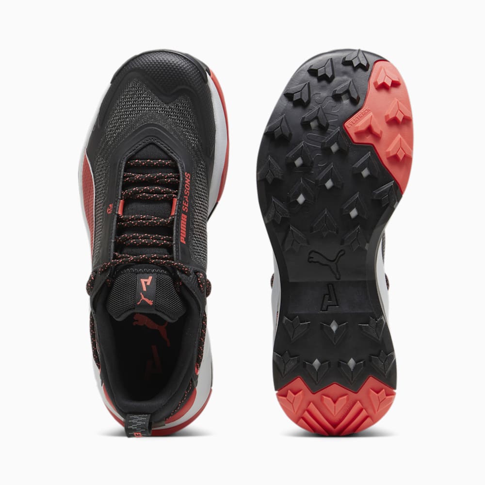 Puma SEASONS Explore NITRO™ Hiking Shoes - Black-Active Red-Silver Mist
