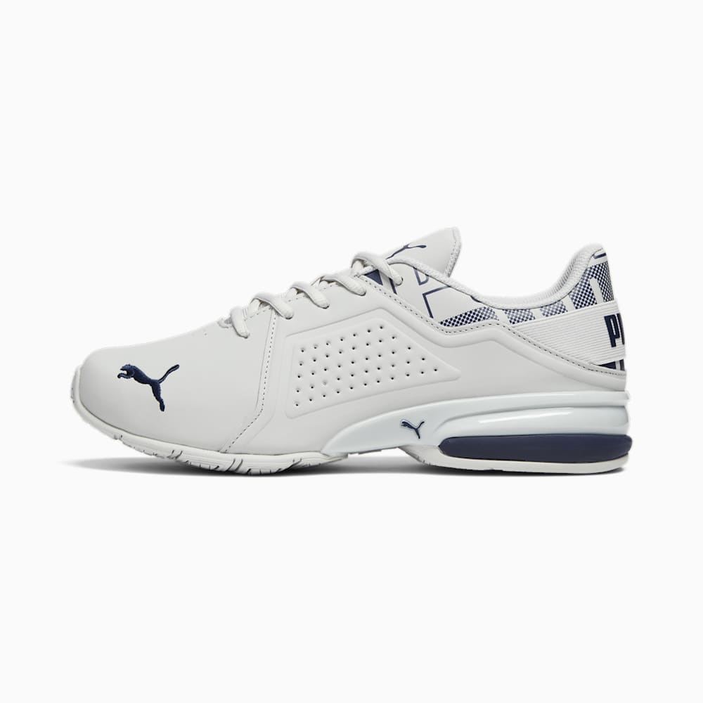 Puma Viz Runner Repeat Running Sneakers - Glacial Gray-Navy