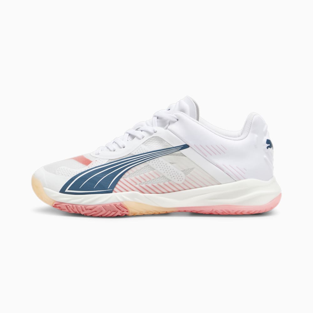Puma Accelerate NITRO™ SQD Racquet Sports Shoes - White-Ocean Tropic-Passionfruit-Fizzy Melon
