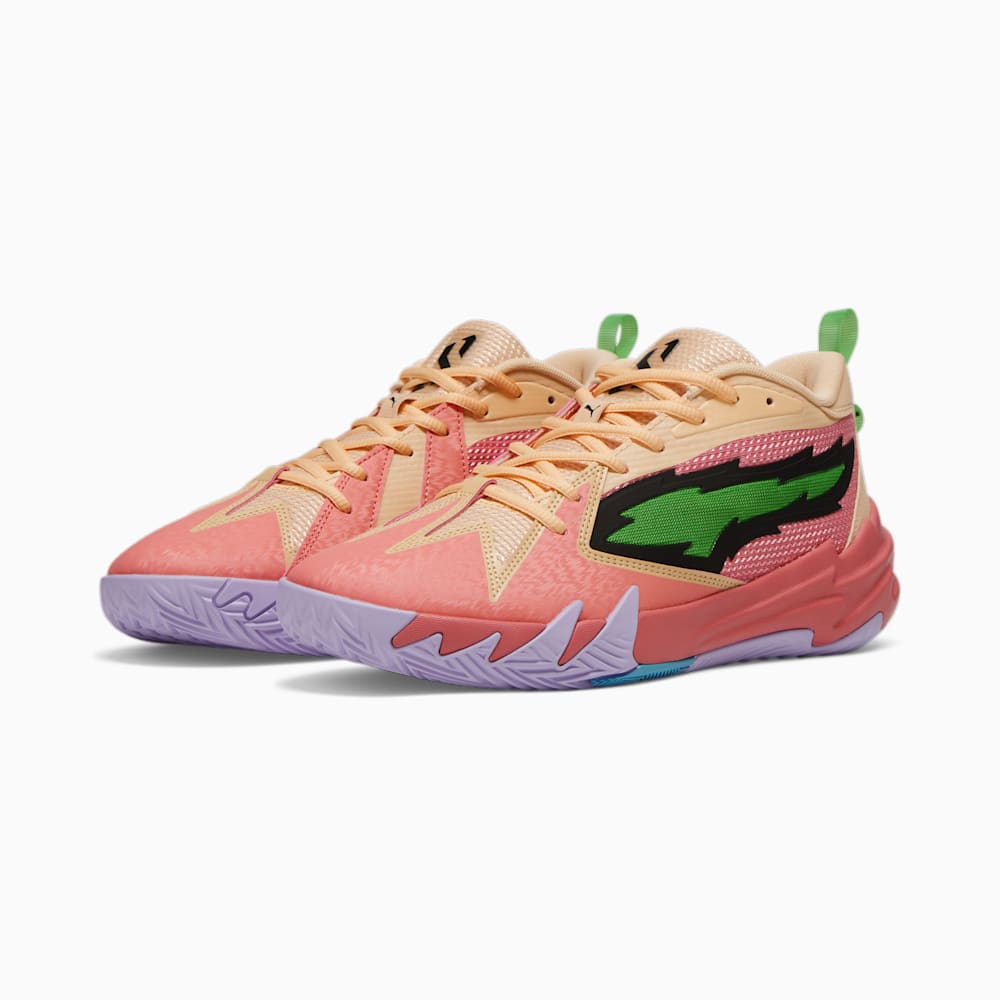 Puma Scoot Zeros Georgia Peach Basketball Shoes - Passionfruit-Green-Peach Fizz