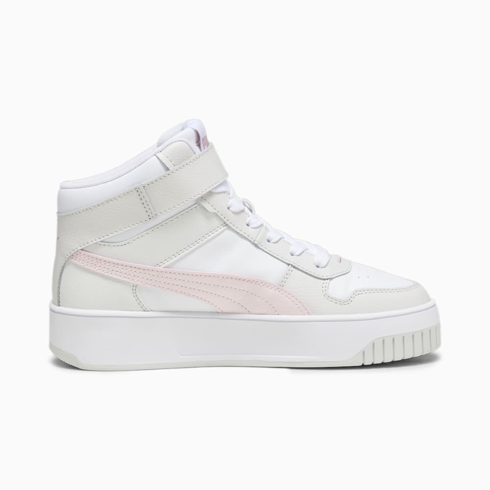Puma Carina Street Mid Sneakers - White-Frosty Pink-Feather Gray