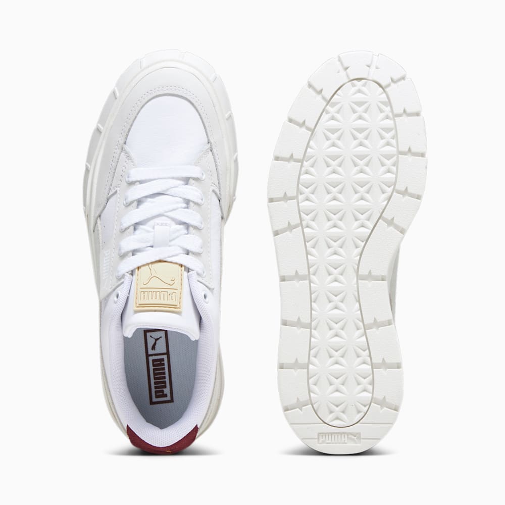 Puma Mayze Stack Luxe Sneakers - White-Warm White-Dark Jasper